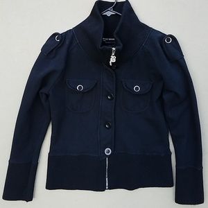 BCBGMaxAzria Black Zip-up Bomber Jacket Sz. L